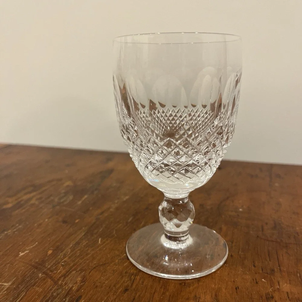 2 - Waterford Crystal Colleen Pattern - Short Stem Claret Wine Glasses 4 3/4